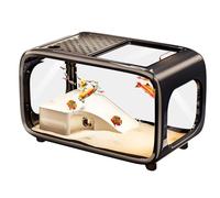 Hangsu Smart Ecosystem Marinepark con función de alimentación automática, flecos de seguridad redondeados, hábitat visible para peces de combate y animales marinos, estructura de alimentación