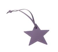 Hangsu Sofisticado llavero de cuero con colgante de estrella de cinco puntas, accesorio de identificación de equipaje multiusos para mujer, dije de bolsa en forma de estrella