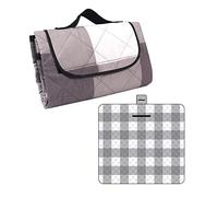 Hangsu Tapete ultraligero de 3 capas con patrón a cuadros, manta para acampar al aire libre, playa, impermeable y a prueba de arena, impermeable, a prueba de arena, plegable, lavable