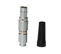 HangTon 0B FGC - Cable conector macho de 4 pines para cable de alimentación de datos, llaves dobles de 90°, compatible con LEMO