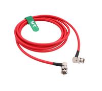 HangTon 12G 4K Raw SDI cable coaxial de vídeo BNC a BNC Canare LV-61S 75 ohmios para Canon Blackmagic Monitor de la cámara flexible blindado 1,5 M Rojo ángulo recto