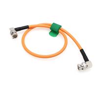 HangTon 12G 6G SDI cable de vídeo 4 K 60 p para Komodo Sony FX9 FX6 Canon C500 Mark II Hollyland Atomos Ninja V Monitor de la Cámara, BNC a ángulo recto BNC 75 ohmios coaxial 1 M