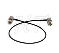 HangTon 2 cables coaxiales de vídeo BNC 1080p 3G HD SDI BNC para cámara SmallHD Blackmagic Sony ARRI RED transmisor de monitor, delgado y suave RG174 ángulo recto 45 cm