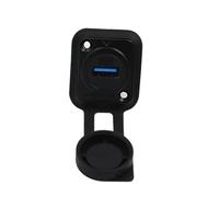 HangTon 2 unidades Conector impermeable de acoplador de montaje en panel de zócalo de chasis USB, extensión de cable versión 3.0 tipo A hembra a hembra, IP65 de paso a través de mamparo