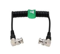 HangTon 3G HD SDI BNC Cable en espiral para Blackmagic Teradek Hollyland Mars Atomos SmallHD Feelworld Portkeys Monitor Sony Canon ALEXA DSMC2 Cámara Transmisión de vídeo Ángulo Recto BNC