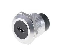 HangTon 5pack USB-C Tipo C Acoplador Panel Buje Conector de travesía de mamparo resistente a la intemperie, Cable Circular en Línea Extensión Hembra a Hembra