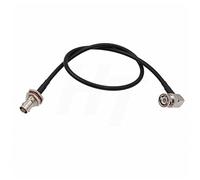 HangTon 6G SDI RF coaxial 50 Ohm Cable de ángulo recto BNC macho a BNC hembra montaje de mamparo, doble blindado de baja pérdida RG223 para monitor de cámara Antena de video GPS Radio (1)