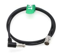 HangTon 6G SDI Video Cable HD Micro BNC a Hembra BNC Adaptador para Blackmagic Video Assist 4K 5" Monitor, ángulo Recto de Alta Densidad 1.5m