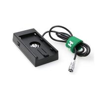 HangTon Adaptador BMPCC 4K 6K NP-F970 a cable de alimentación de 2 pines 12V 7.4V para Blackmagic Pocket Cinema Camera 4k (recto)