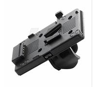 HangTon Adaptador de fuente de alimentación de placa de batería V-Lock de montaje en trípode D-tap 5CM Rod Clip (clip en U)