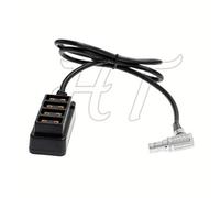 HangTon Adaptador divisor de alimentación de 2 pines D-tap de ángulo recto 0B de 4 puertos de 24 pulgadas para cámara ARRI Alexa RED DSMC2 y paquete de baterías (60 cm, ángulo recto de 2 pines)