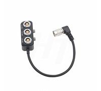 HangTon Adaptador Divisor de energía Hirose de ángulo Recto de 4 Pines a 3 x 0B de 2 Pines para cámara BDS Hawk-Woods batería de 30 cm