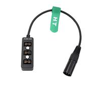 HangTon Bloque de batería 12 V XLR 4 Pin Power Diverter a D - Tap 3 Port Three Hub Adapter Converter 12 in