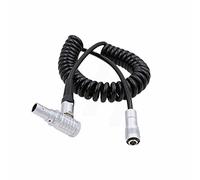 HangTon BM5 BM7 HH7 HS7T - Cable de alimentación en espiral para ARRI Alexa y Z CAM E2 F6 cámara a PortKeys (codo de 2 pines)