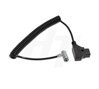 HangTon BM5 BM7 HH7 HS7T - Cable de alimentación para monitor D-Tap Aviation de 4 pines para llaves de puerto, ángulo recto en espiral 4P (codo)