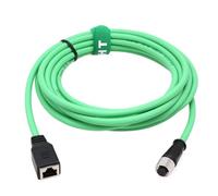 HangTon Cable adaptador hembra M12 de 4 pines D a RJ45 Ethernet para cámara industrial Profinet EtherCAT sensor de visión PC 3 m