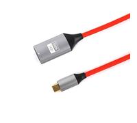 HangTon Cable adaptador USB-C a HDMI 4K60p para iPhone 15/16 Pro Max, MacBook Pro/Air, Samsung Huawei, portátil, teléfono a TV, monitor, proyector, pantalla, espejo de pantalla, trenzado rojo, 20 cm
