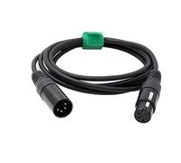 HangTon Cable alargador de alimentación XLR de 4 Pines Macho a XLR de 4 Pines Hembra, 2 m, para Mezclador, grabadora y Monitor de cámara