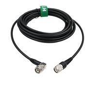 HangTon Cable blindado coaxial de radio de antena GPS 50 ohmios TNC a TNC ángulo recto señal RF baja pérdida RG223 3M