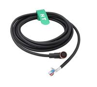 HangTon Cable blindado hembra de ángulo recto M12 A de 8 pines a cable desnudo 24awg para sensor de actuador de señal de control industrial 2M
