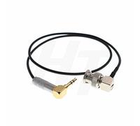 HangTon - Cable BNC macho en ángulo recto (conector de 3,5 mm, código de tiempo TC para cámara de vídeo o grabadora con BNC (50 cm)