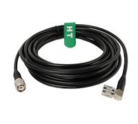 HangTon Cable coaxial de antena de radio de 50 ohmios, cobre chapado en plata, TNC a TNC, señal RF de ángulo recto, baja pérdida, doble blindado, RG223, 5 m