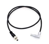 HangTon Cable de alimentación CC giratorio de ángulo recto de 2 pines para Z CAM E2-F6 y cámara Alexa a monitor de llama Atomos Shogun