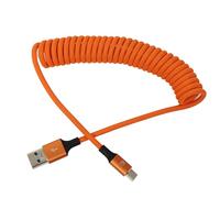 HangTon Cable de alimentación de carga rápida USB-C de 45 W, USB-A a tipo C para cámara R5 A7C FX3 S5II, iPhone 15/16 Pro Max, Galaxy S24/S23, LG V30, iPad, MacBook Pro, portátil, trenzado en espiral