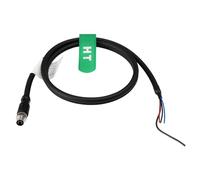 HangTon Cable de alimentación de datos con sensor de actuador M8 4 pines macho extremo abierto para interruptor de automatización Keyence Dispositivo de campo blindado A-Code PVC 3m