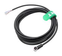 HangTon Cable de alimentación de datos M8 hembra de 3 pines en ángulo recto para sensor de actuador, Banner Baumer Turck SICK Omron Automation Control Field Device I/O Interruptor de conexión blindado