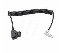HangTon Cable de alimentación en espiral para cámara roja KOMODO 6K, Ptap D-tap a ángulo recto ajustable 2 pines hembra