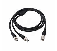 HangTon Cable de alimentación Hirose 4 pines macho a 2 x bloqueo DC barril para cámara Sony Zaxcom QRX100 Lectrosonic SRc receptor Atomos Ninja V Monitor 1m