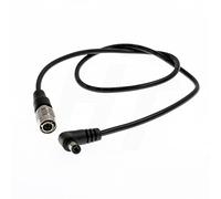 HangTon Cable de alimentación Hirose de 4 pines macho a cilindro CC de ángulo recto de 5,5 x 2,5 mm para dispositivos de audio 688 722 Zaxcom Zoom F8 grabadora monitor
