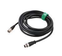 HangTon Cable de alimentación para Basler GigE Cámara M12 D-código 4 pin macho a Hirose 12 Pin hembra 3M