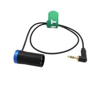 HangTon Cable de audio balanceado para micrófono receptor inalámbrico a la cámara mezcladora grabadora, ángulo recto de 3,5 mm 1/8 "a Low-Profile XLR de 3 pines macho 50cm Azul