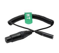HangTon Cable de audio en espiral para Canon C70 Blackmagic BMPCC 4K 6K Pro BMCC cámara de video asistida monitor, Mini XLR TA3M a XLR de 3 pines