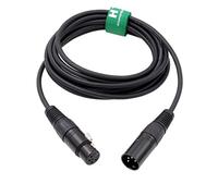 HangTon Cable de audio equilibrado XLR macho a hembra XLR de 4 pines (3 metros)