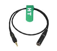HangTon Cable de audio para cámara BMPCC 4K 6K Canon C70, receptor Sennheiser EK500 G4 Sony UWP D21 URX Deity, bloqueo de 3,5 mm de 1/8" a mini XLR de 3 clavijas 30 cm