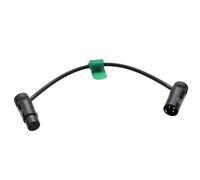 HangTon Cable de audio para grabadora, micrófono, altavoz, dispositivos de sonido Mixpre 10 II Zoom F8n Zaxcom Sony Canon, XLR 3 pines macho a hembra, perfil bajo, ángulo derecho negro, 30 cm