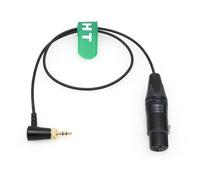 HangTon Cable de audio para transmisor de micrófono Sennheiser SK 500 G4 Sony UWP D11 D21, XLR hembra de 3 pines a ángulo recto bloqueo de 3,5 mm 1/8 pulgadas TRS 20 pulgadas