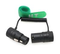 HangTon Cable de audio XLR en ángulo recto de 3 pines macho a hembra para Sony FX3 FX9 Canon, micrófono, grabador, mezclador, dispositivos de sonido, Zoom Zaxcom, perfil bajo, trenzado negro en