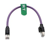 HangTon Cable de conexión de red Gigabit Ethernet RJ45 para EtherCAT Profinet Machine Vision Industrial GigE Cámara Router Internet Impresora LAN Laptop Computer Switch Servidor PoE, 30 cm, morado