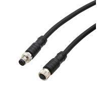 HangTon Cable de datos de alimentación M8 hembra macho de 8 pines para Cognex Lucid Baumer CX Machine Vision Sensor de automatización I/O, código A, blindado, 10 m