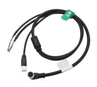 HangTon Cable de datos Ethernet M12 de 12 pines para DJI Livox Mid-360 LiDAR sensor a depuración de computadora, ángulo recto a cables de vuelo RJ45, 1 m