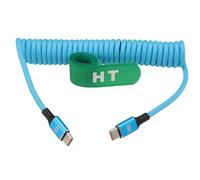 HangTon Cable de datos USB-C a tipo C de 240 W de alta velocidad para Pixel 8, iPhone 15 16 17, Sony Xperia XZ2, Pixel 9/8, Samsung, iPad, MacBook Pro, portátil, DSLR, trenzado en espiral de 1 m