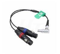 HangTon - Cable de entrada de audio para Atomos Shogun Inferno, Ninja Inferno, Shogun Flame, Shogun 7 Monitor de ángulo recto de 10 pines a doble XLR