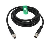 HangTon Cable de red Ethernet Cat6 M12 de 8 pines codificado en X a 8 pines codificado en X para cámara con sensor industrial Cognex Basler de alta velocidad blindado 1 m