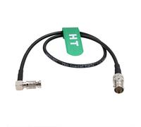 HangTon Cable de vídeo SDI 6G 3G HD Micro BNC a Adaptador BNC Hembra para Blackmagic Video Assist 4K 5" Monitor, ángulo Recto de Alta Densidad 15cm