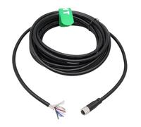 HangTon Cable del sensor del actuador M8 4 Pin Hembra Flying Leads para Omron Keyence Automation Control Field Device Blindado PVC 5m