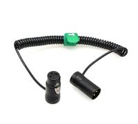 HangTon Cable en espiral de audio para grabadora, micrófono, cámara, dispositivos de sonido, zoom, Zaxcom, Sony Canon, XLR de 3 pines macho a hembra, perfil bajo, ángulo negro, 40-80 cm